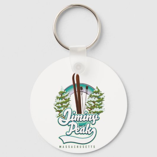 Jiminy Peak Massachusetts ski logo Sleutelhanger (Voorkant)