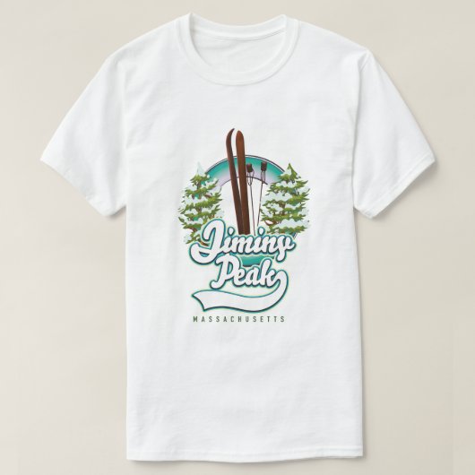 jiminy peak massachusetts ski logo t-shirt (Design voorkant)