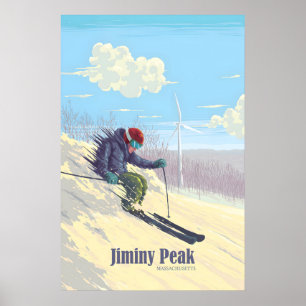 Jiminy Peak Massachusetts USA Skigebied Reizen Poster