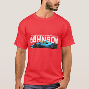 Jimmie Johnson 2022 wit op donkerblauw T-shirt