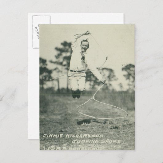 Jimmie Richardson die springt sprak. Briefkaart (Voorkant / Achterkant)