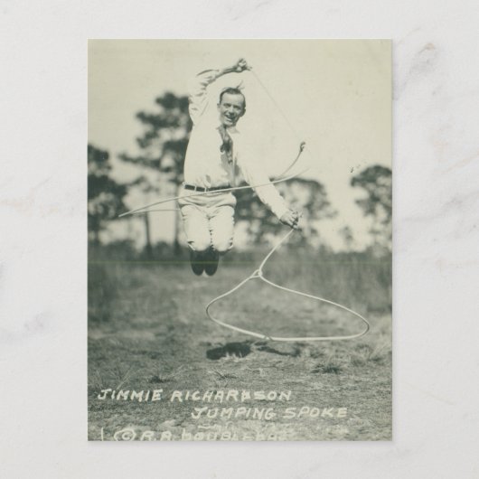 Jimmie Richardson die springt sprak. Briefkaart (Voorkant)