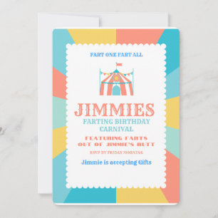 Jimmies Farting Birthday Carnival Kaart