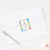 Jimmie's Verjaardag Blast Hilarisch Scheten Butt Vierkante Sticker (Envelop)