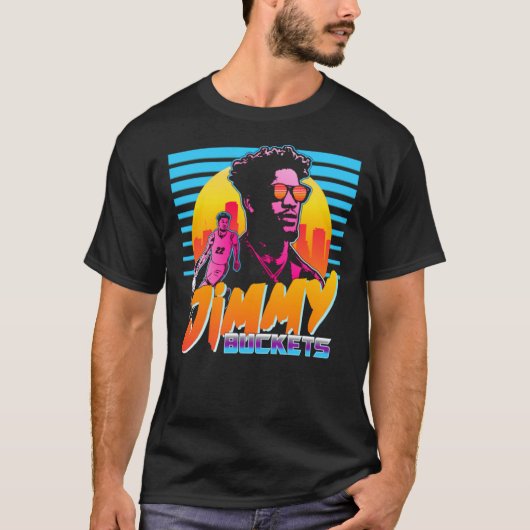 Jimmy Buckets Miami Outrun Style Graphic Essential T-shirt (Voorkant)