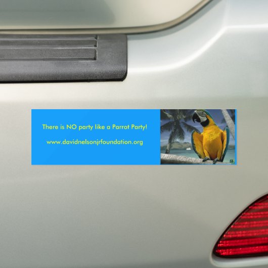 Jimmy Buffet Parrot, er is geen p... - Gepersonali Bumpersticker (Op auto)