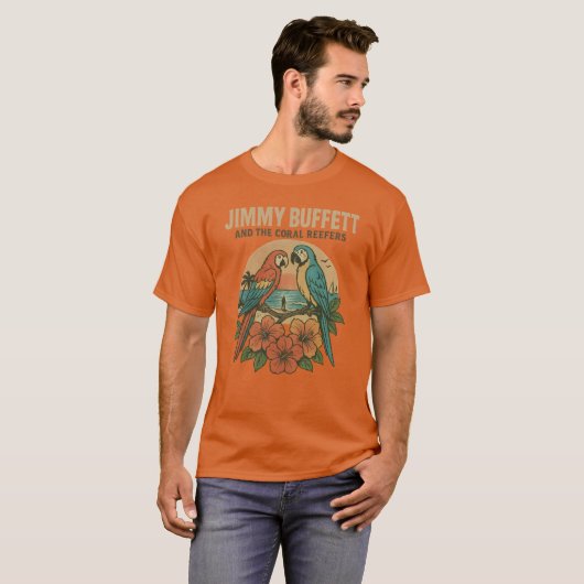 JIMMY BUFFETT EN DE KORAALRIFFEN T-SHIRT (Voorkant volledig)