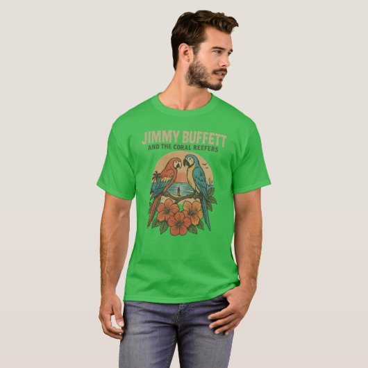 JIMMY BUFFETT EN DE KORAALRIFFEN T-SHIRT (Voorkant volledig)
