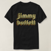 Jimmy Buffett Rainbow Typography Style 70s T-shirt (Design voorkant)