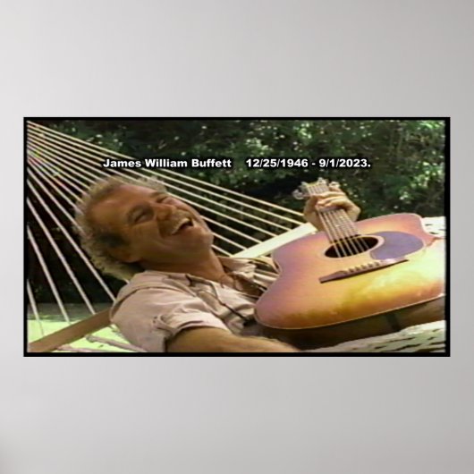 Jimmy Buffett RIP-poster Poster (Voorkant)