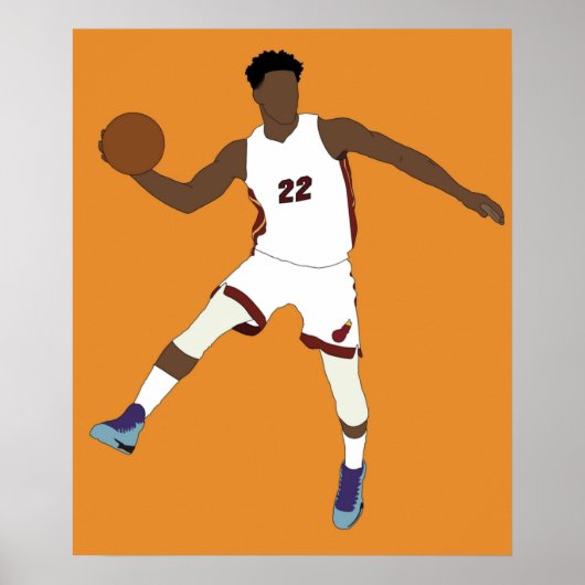Jimmy Butler Cartoon Poster (Voorkant)