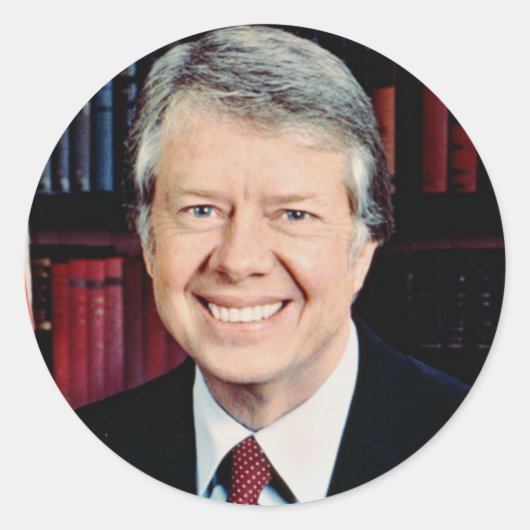 Jimmy Carter 39 Ronde Sticker (Voorkant)