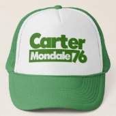 Jimmy Carter 76 Carter Mondale retro Politics Trucker Pet (Voorkant)