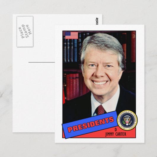 Jimmy Carter Baseball Card Briefkaart (Voorkant / Achterkant)