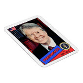 Jimmy Carter Baseball Card Magneet (Rechterzijde)