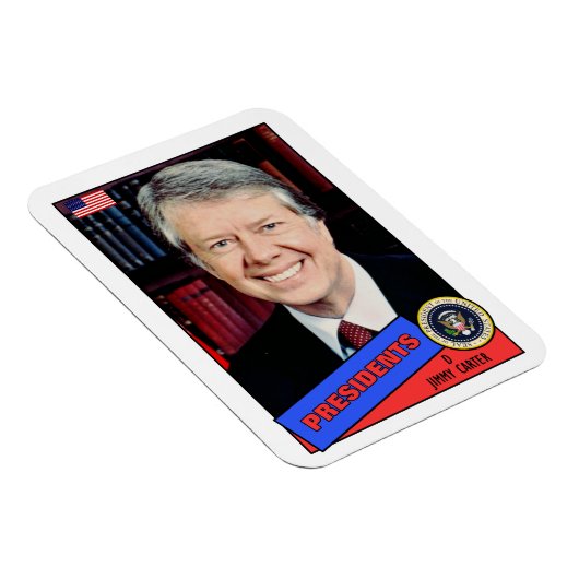 Jimmy Carter Baseball Card Magneet (Rechterzijde)