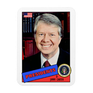 Jimmy Carter Baseball Card Magneet
