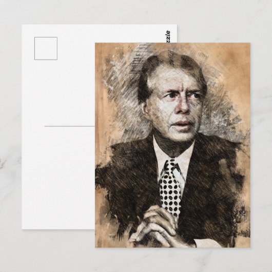 Jimmy Carter Briefkaart (Voorkant / Achterkant)