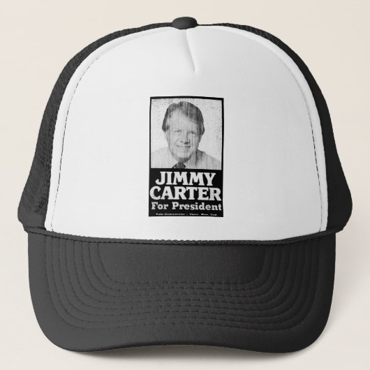 Jimmy Carter heeft zwart en wit gemaakt Trucker Pet (Voorkant)