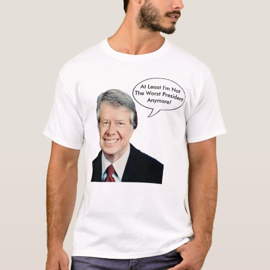 Jimmy Carter niet meer het ergste President T-shirt (Voorkant)