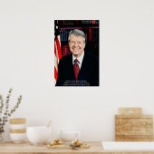 Jimmy Carter Poster "Mensenrechten" Wisdom Quote (Keuken)