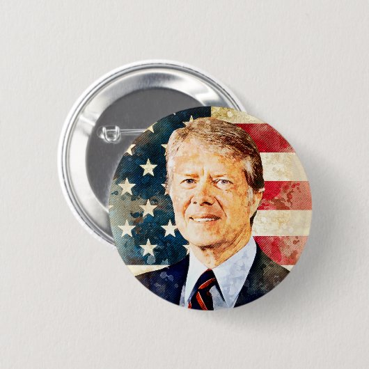 Jimmy Carter Ronde Button 5,7 Cm (Voorkant /achterkant)