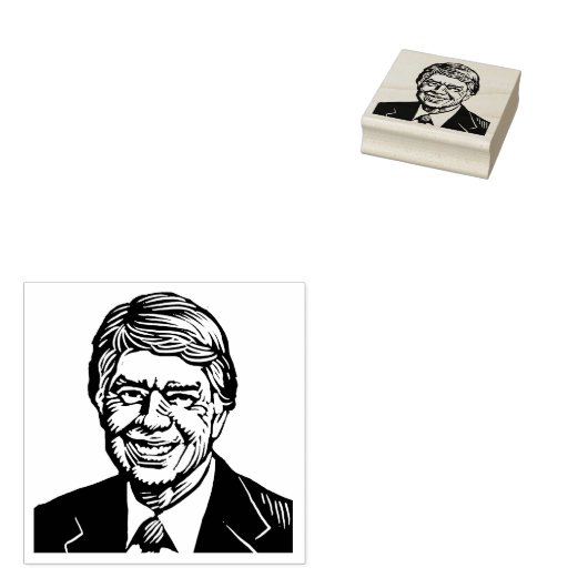 Jimmy Carter Rubber Stamp Rubberstempel (Gestempeld)