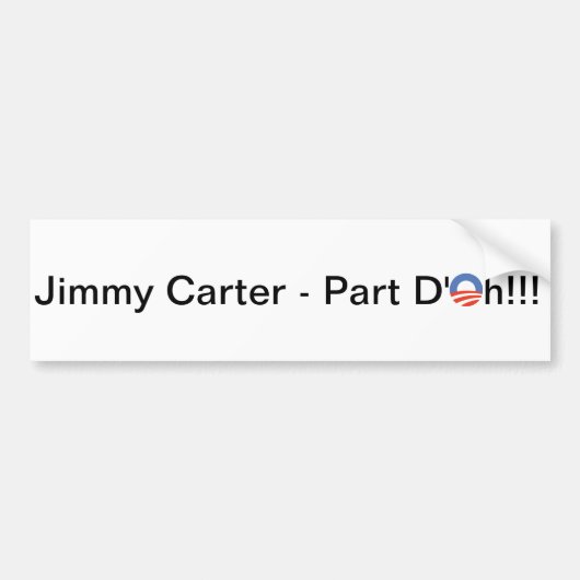 Jimmy Carter's tweede term Bumpersticker (Voorkant)