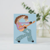 Jimmy Giraffe Guitar Briefkaart (Staand voorkant)