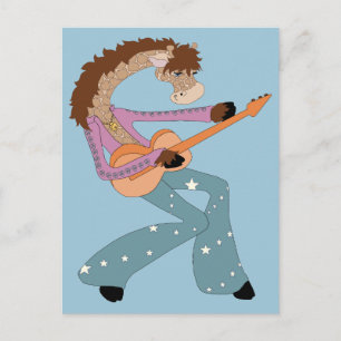 Jimmy Giraffe Guitar Briefkaart