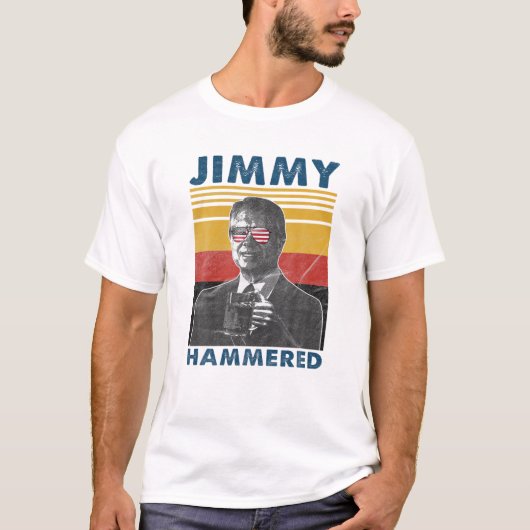 Jimmy Hammered 4 juli Drink President Carter T-shirt (Voorkant)