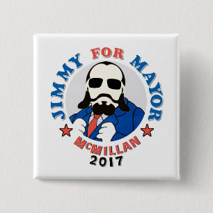 Jimmy McMillan 2017 Vierkante Button 5,1 Cm