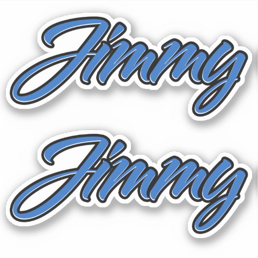 Jimmy Name blue Aufkleber Sticker Stickerset (Voorkant)