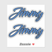 Jimmy Name blue Aufkleber Sticker Stickerset (Vel)