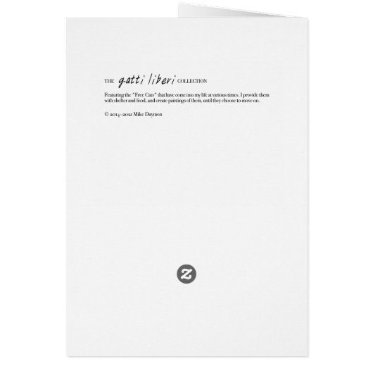 "Jimmy" Note Kaart - Gatti Liberi Collectie (Achterkant)