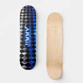 Jimmy skateboard blauw vuur en vlammenontwerp (Voorkant)
