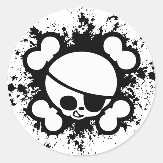 Jimmy Splat Ronde Sticker (Voorkant)