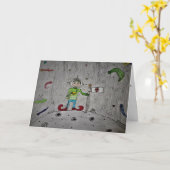 "Jimmy Taco's Space Expedition" - Verjaardagskaart Kaart (Gele Bloem)