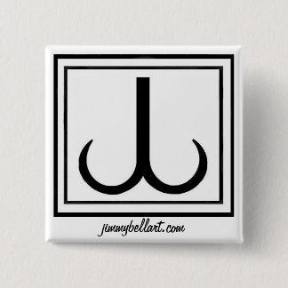 Jimmybellart.com JB SYMBOL Vierkante Button 5,1 Cm