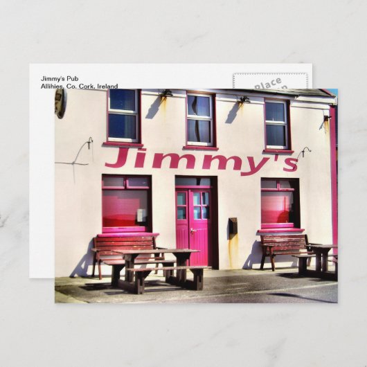 Jimmy's Pub Irish Briefkaart (Voorkant / Achterkant)