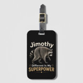 Jimothy anders zijn is mijn superkracht bagagelabel (Voorkant (verticaal))