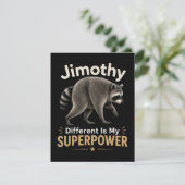 Jimothy anders zijn is mijn superkracht kaart (Staand voorkant)