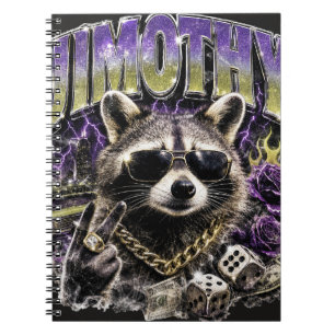Jimothy Cool Wasbeer Stedelijke Streetwear Notitieboek