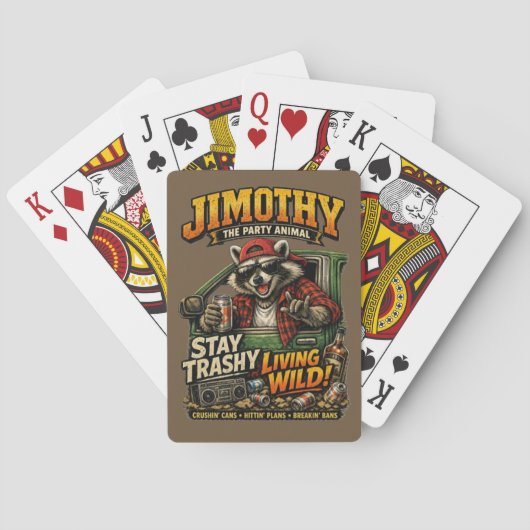 Jimothy de Seattle wasbeer Pokerkaarten (Achterkant)