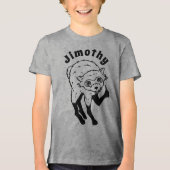 Jimothy De Wasbeer Duim Omhoog Tri-Blend Shirt (Voorkant)