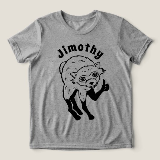 Jimothy De Wasbeer Duim Omhoog Tri-Blend Shirt (Design voorkant)