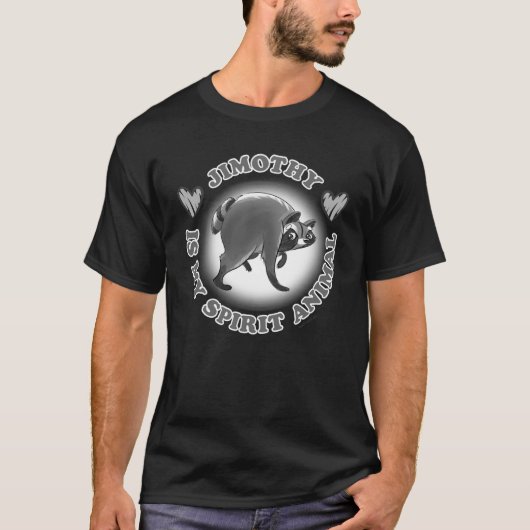 JIMOTHY IS MIJN GEEDSTESYMBOOL - B&W T-SHIRT (Voorkant)