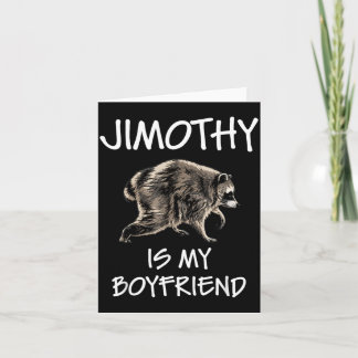 Jimothy Is My Boyfriend Funny Raccoon Seattle Kaart