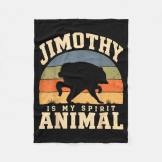 Jimothy Is My Spirit Animal Funny Raccoon Fleece Deken