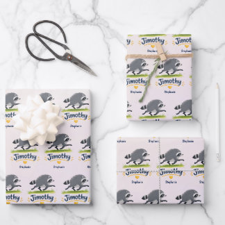 Jimothy Virale Wasbeer Grappige Afval Panda Natuur Inpakpapier Vel